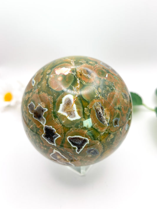 Rainforest Jasper Sphere - Crystal Love Treasures