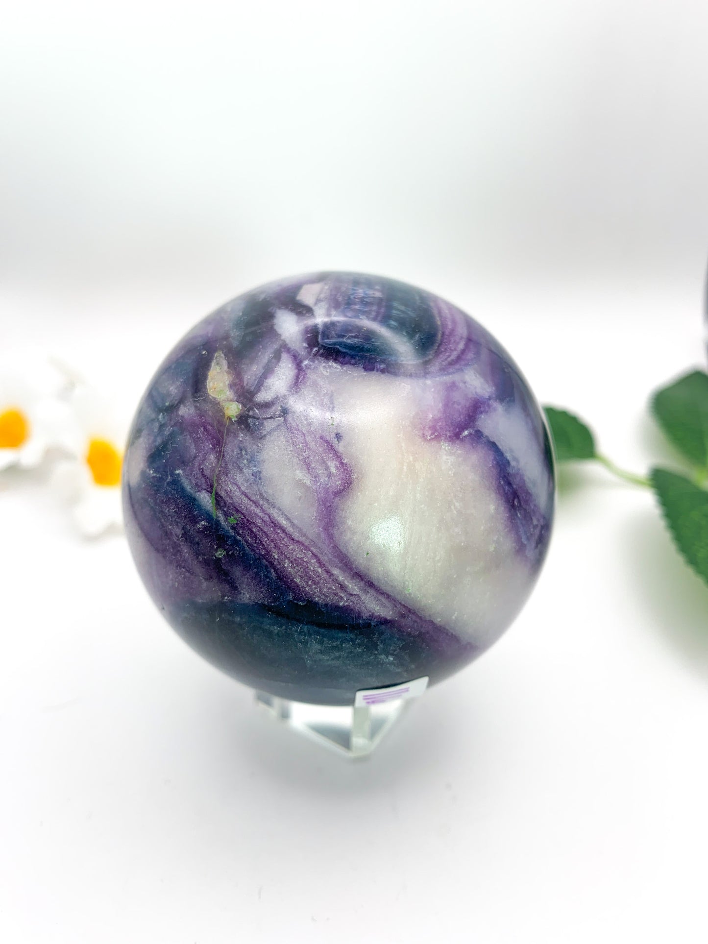 Silky Fluorite Sphere (Opalized) - Crystal Love Treasures