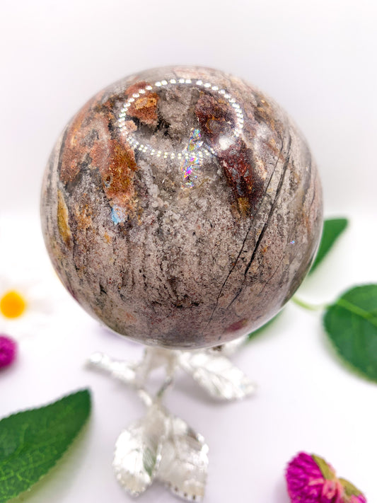 Garden Quartz Sphere (Lodolite) - Crystal Love Treasures