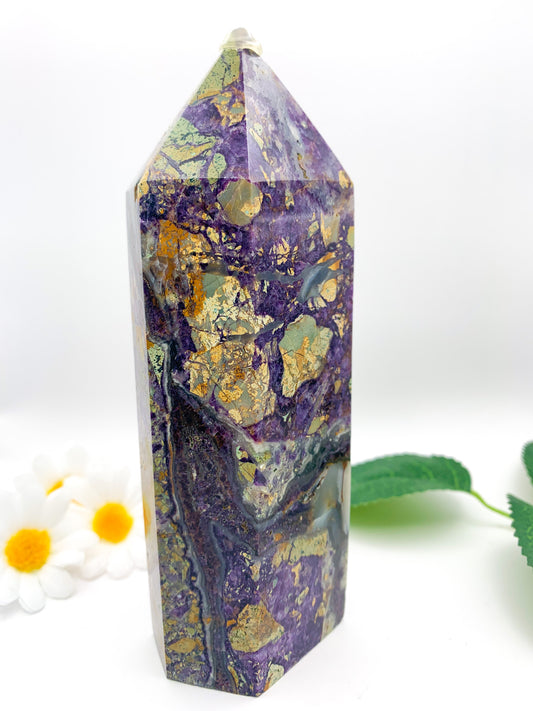 "Iced Tea" Fluorite Tower - Crystal Love Treasures