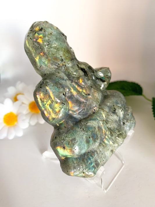 Labradorite Ganesha Carving (Hand-carved) - Crystal Love Treasures