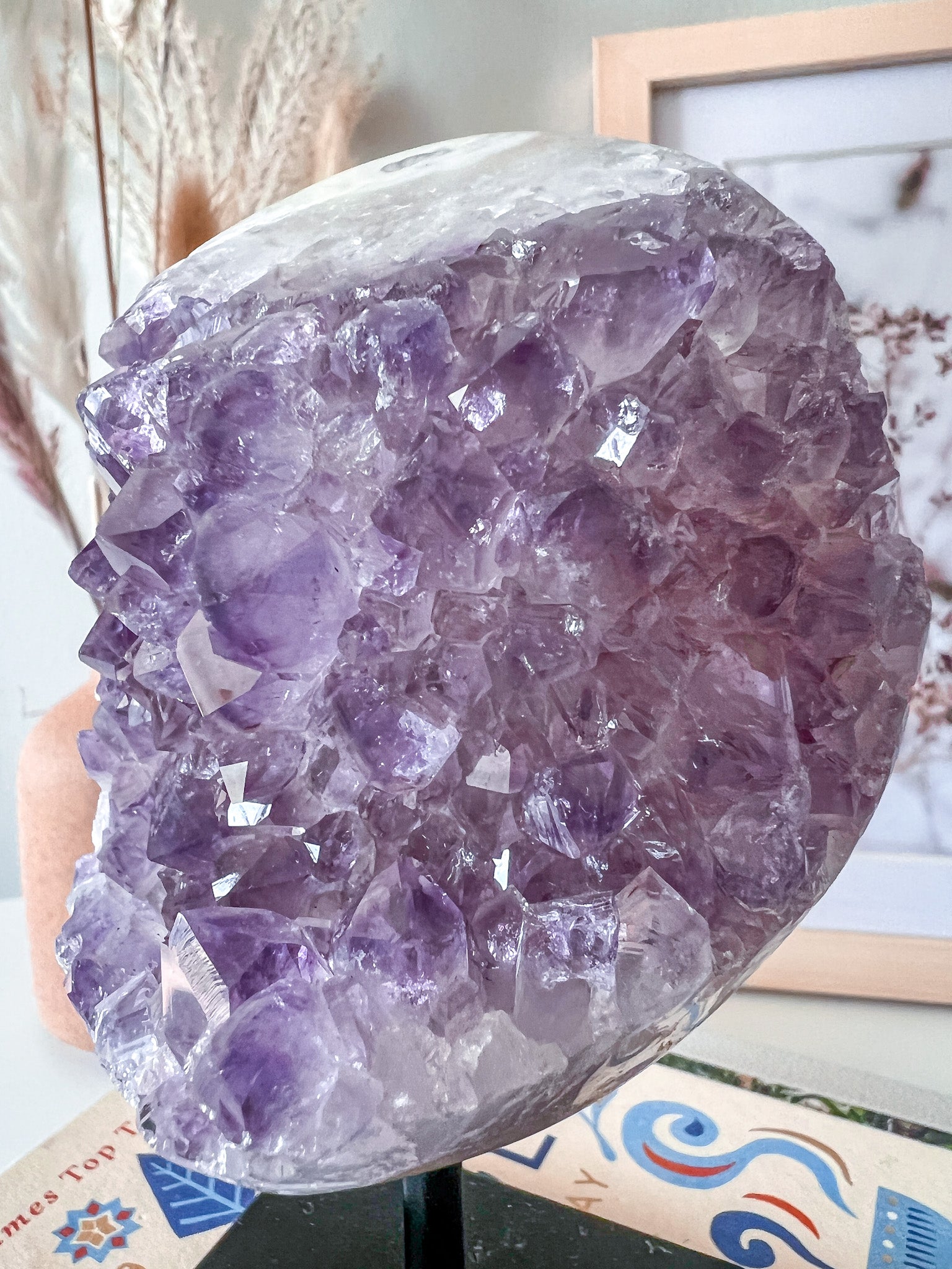 Amethyst Geode on Stand - Crystal Love Treasures