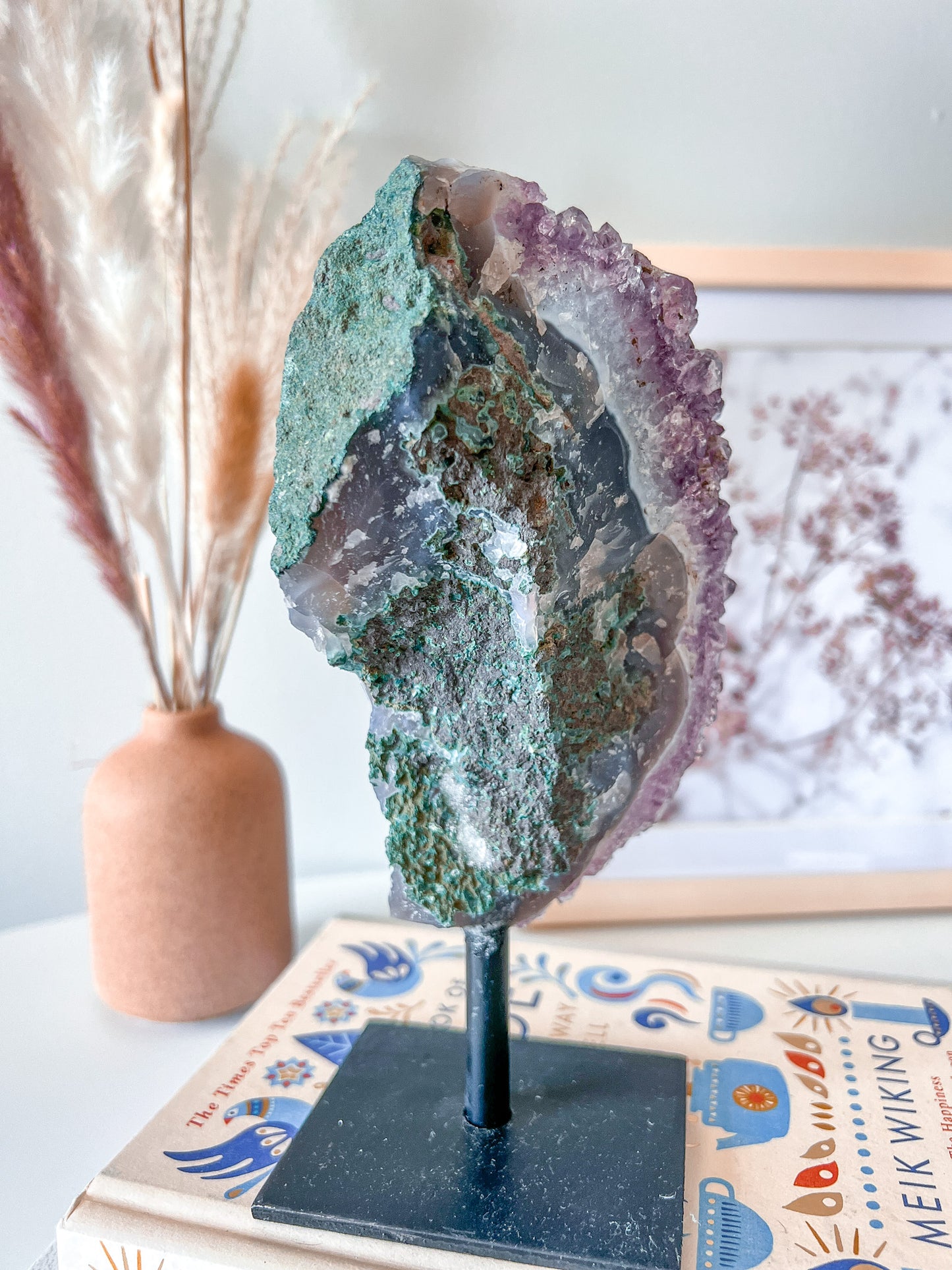 Amethyst Geode on Stand - Crystal Love Treasures