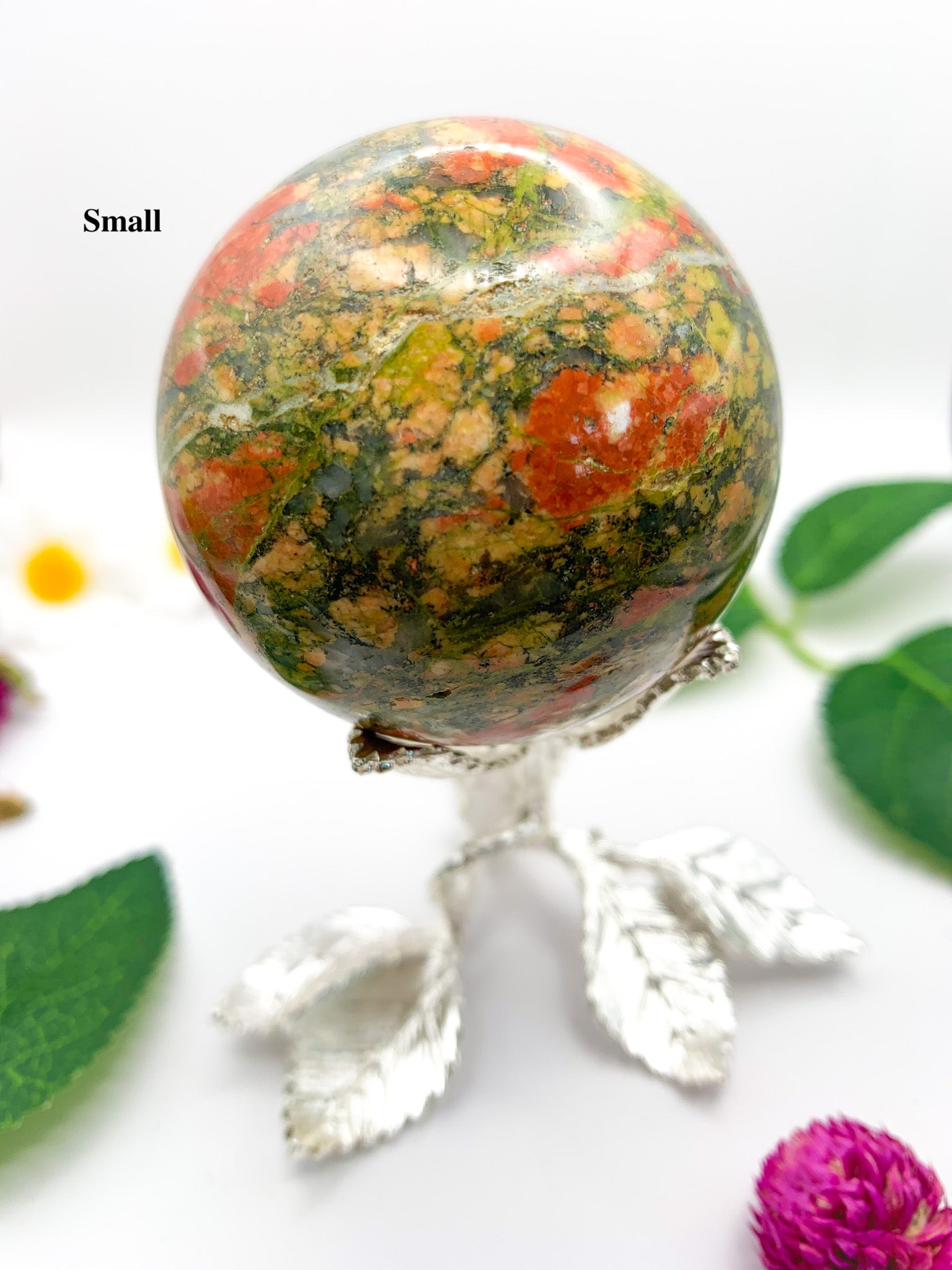 unakite jasper sphere