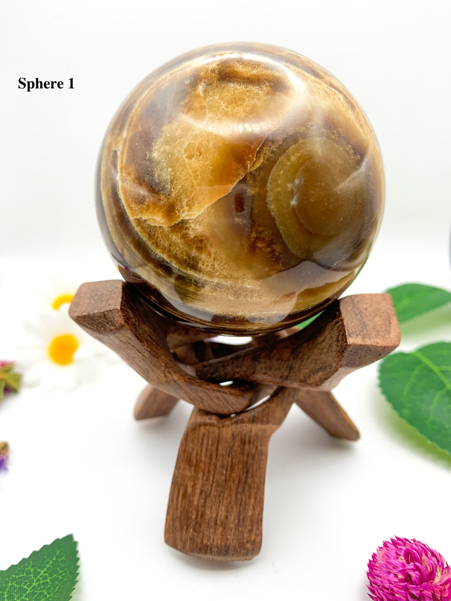 chocolate calcite sphere