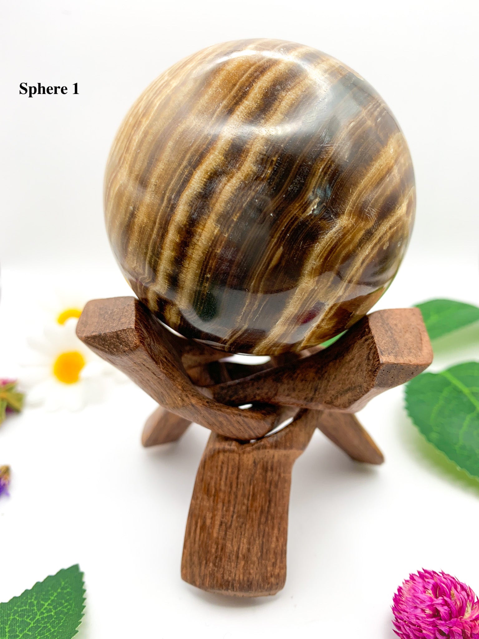 chocolate calcite sphere