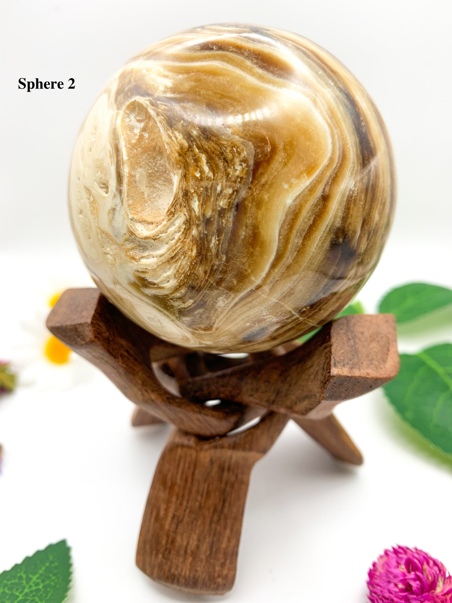 chocolate calcite sphere