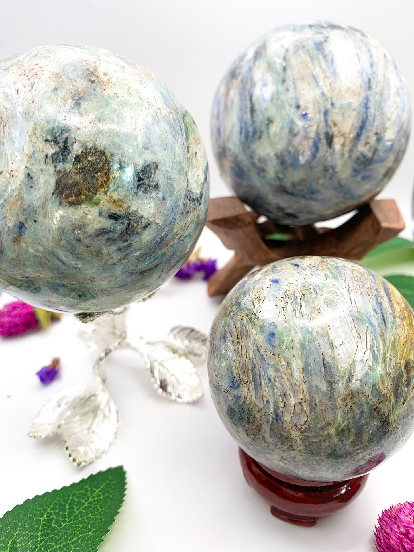 blue kyanite sphere