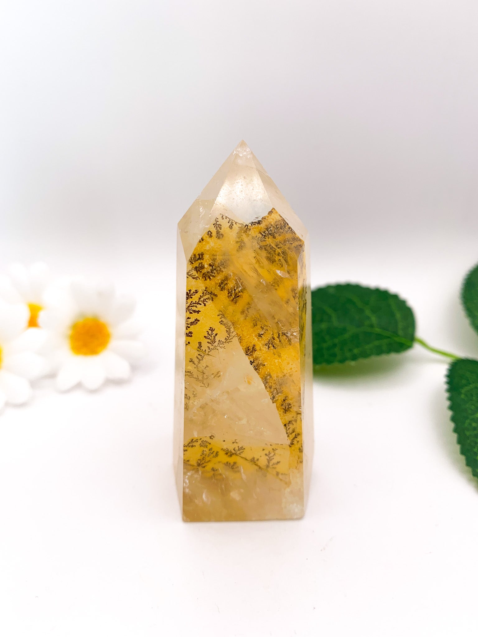 Dendritic Golden Healer Quartz Tower (Collector's Piece) - Crystal Love Treasures