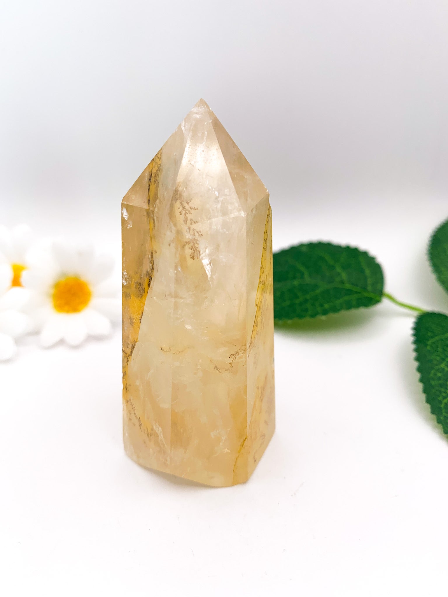 Dendritic Golden Healer Quartz Tower (Collector's Piece) - Crystal Love Treasures