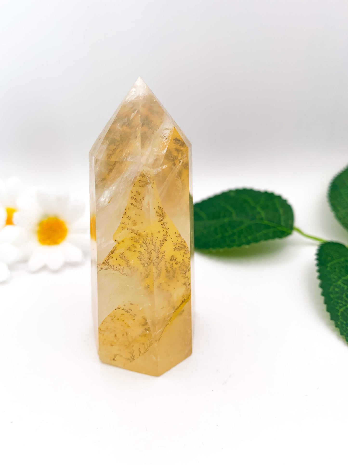 Dendritic Golden Healer Quartz Tower (Collector's Piece) - Crystal Love Treasures