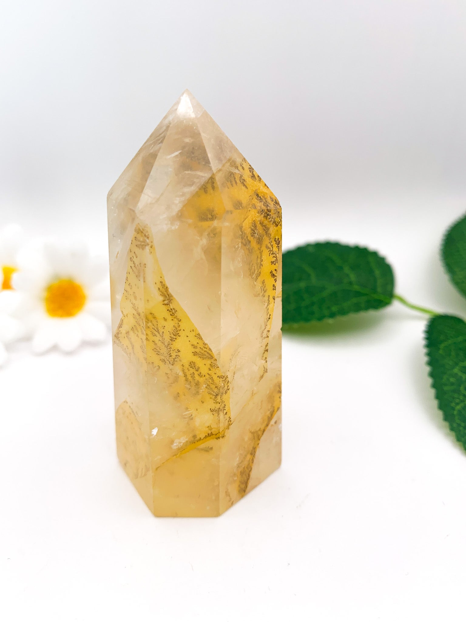 Dendritic Golden Healer Quartz Tower (Collector's Piece) - Crystal Love Treasures