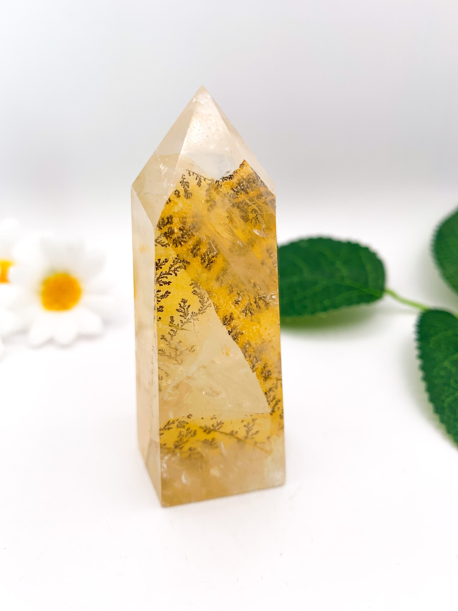 Dendritic Golden Healer Quartz Tower (Collector's Piece) - Crystal Love Treasures