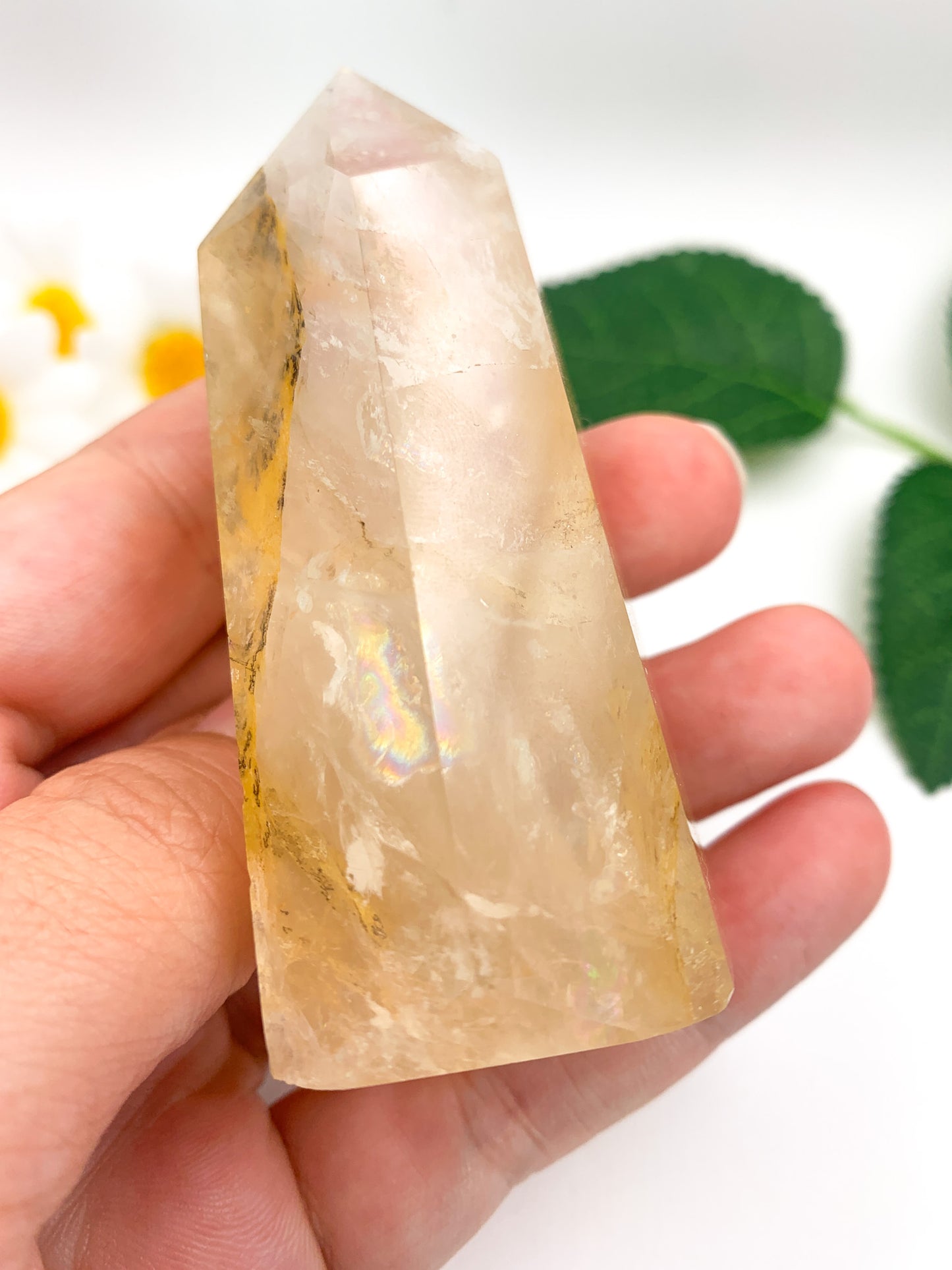 Dendritic Golden Healer Quartz Tower (Collector's Piece) - Crystal Love Treasures