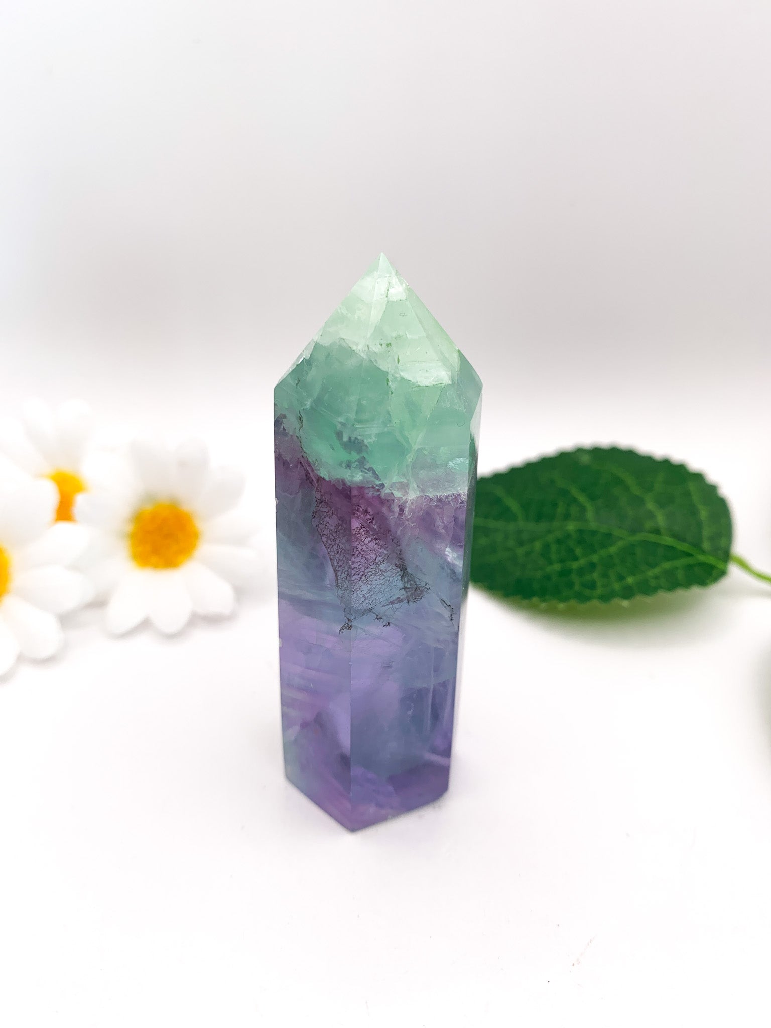 Dendritic Rainbow Fluorite Tower (Collector's Piece) - Crystal Love Treasures