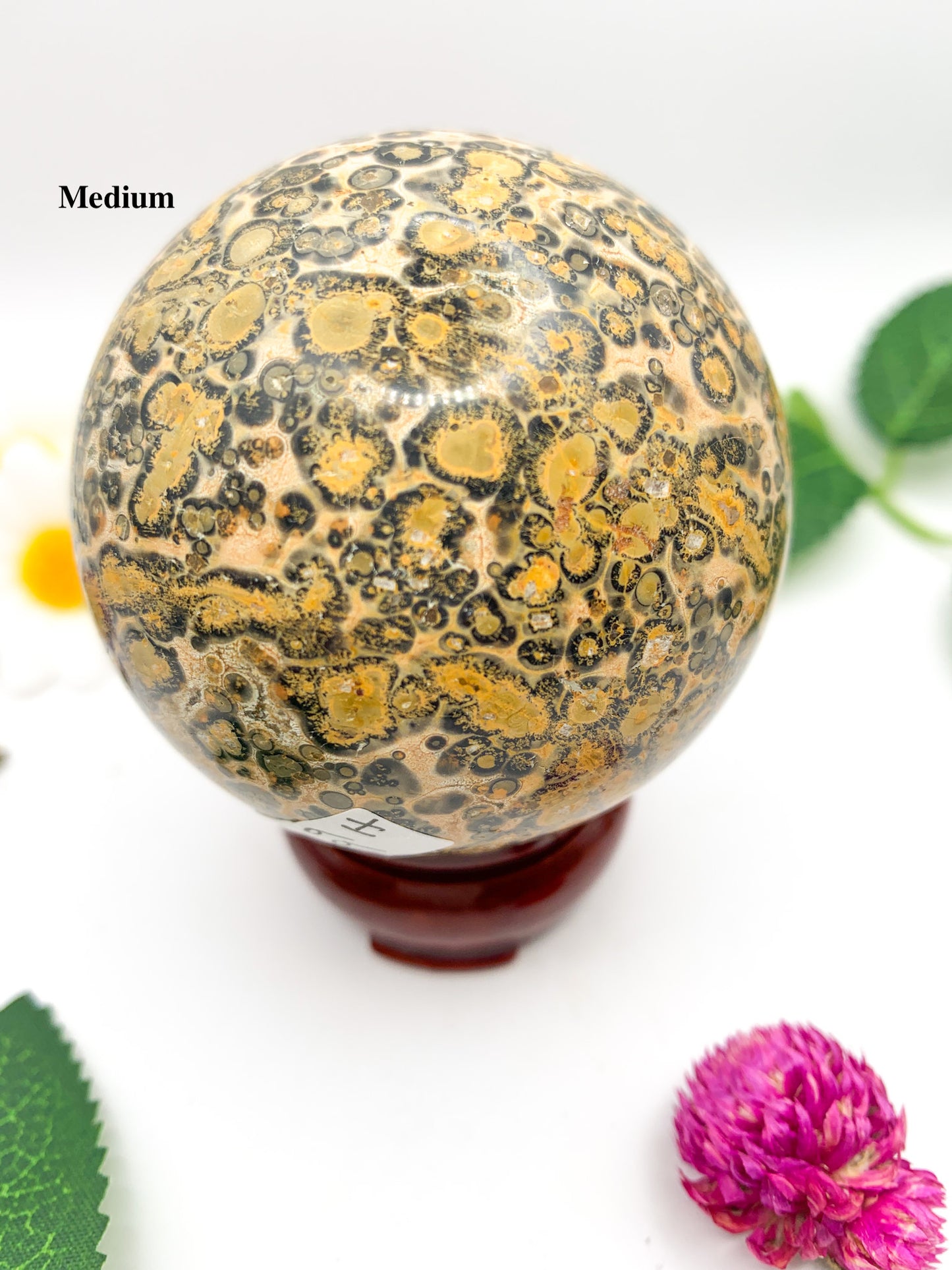 Leopardskin Jasper Sphere - Crystal Love Treasures