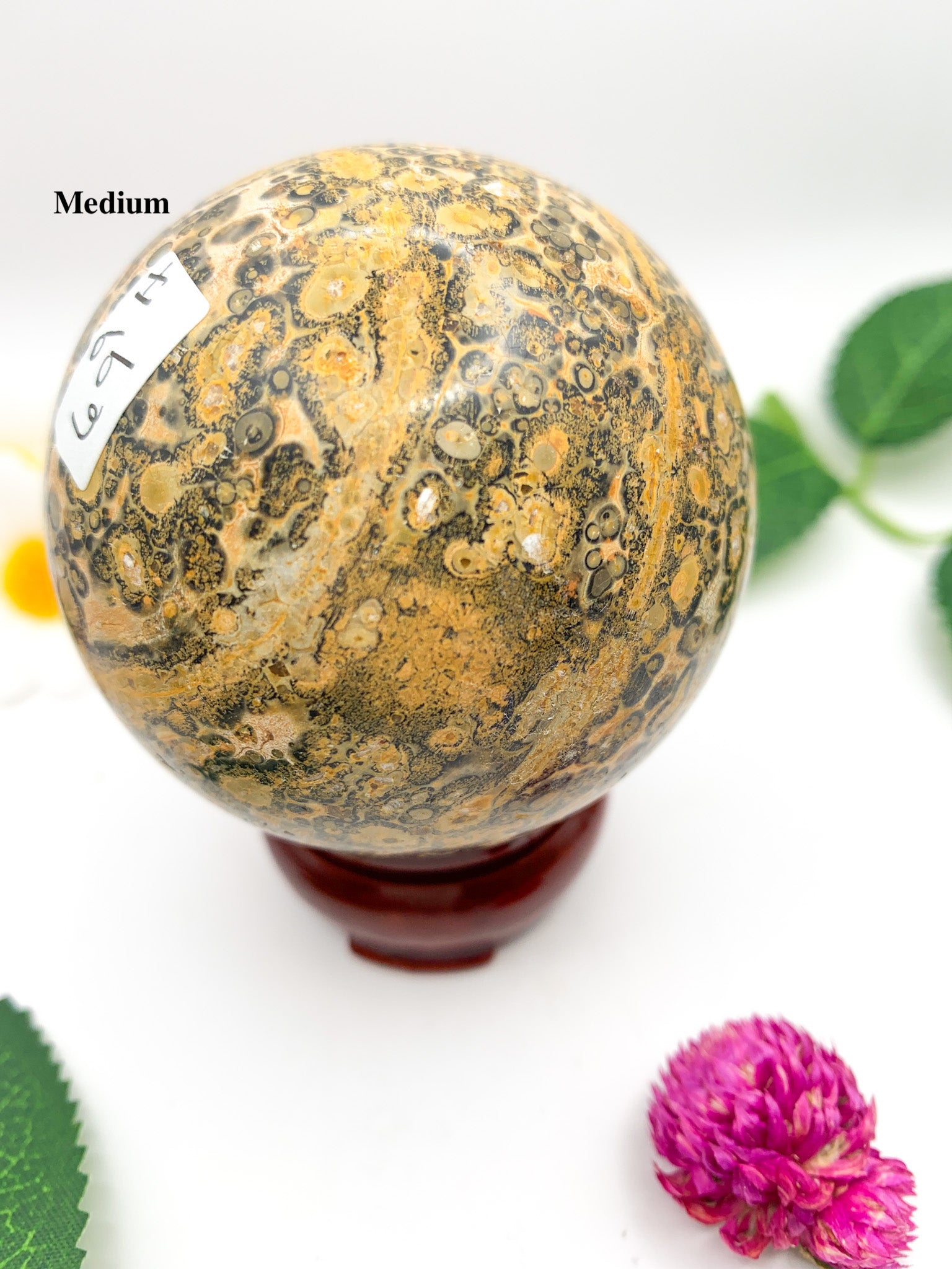 Leopardskin Jasper Sphere - Crystal Love Treasures