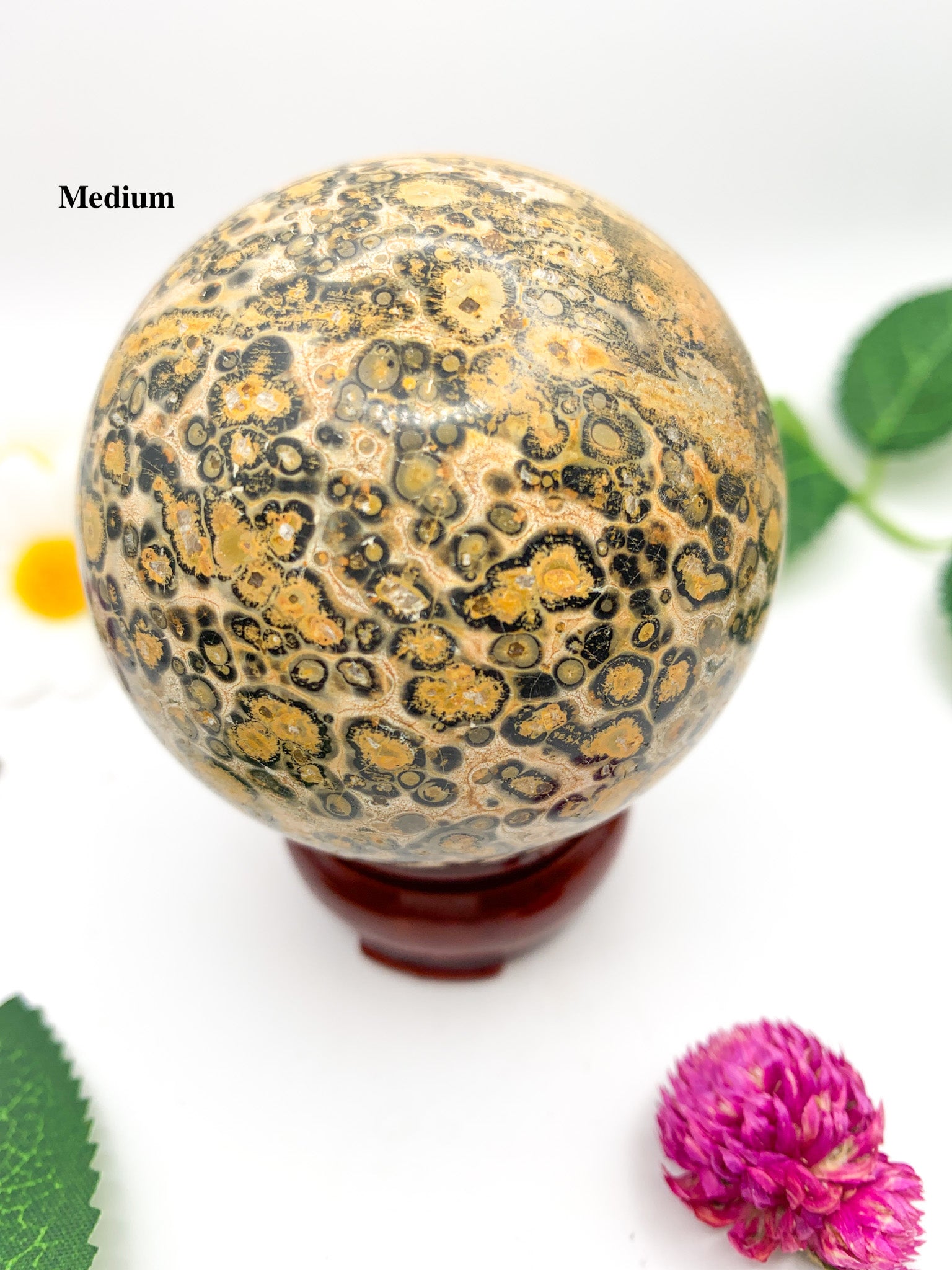 Leopardskin Jasper Sphere - Crystal Love Treasures