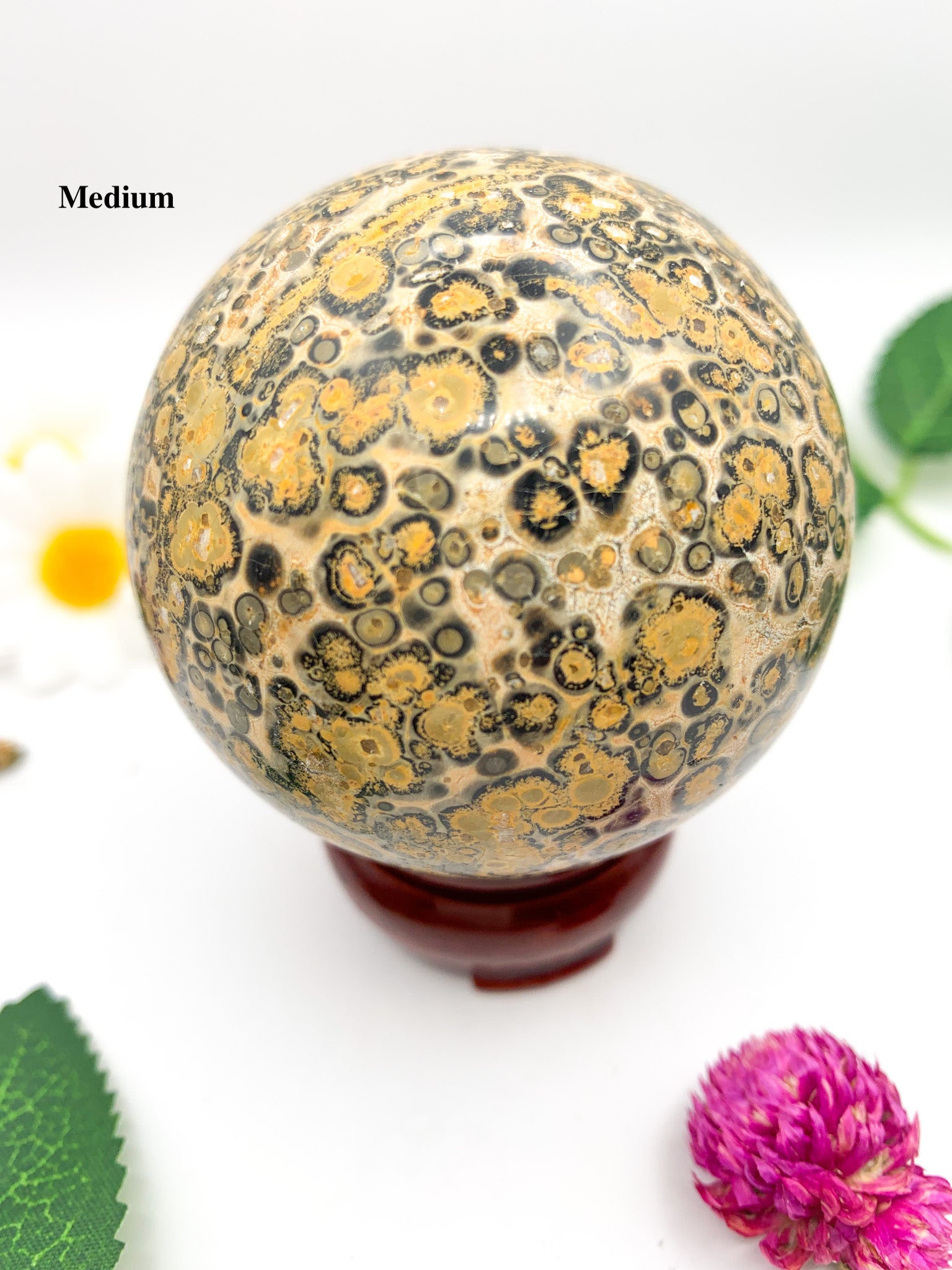 Leopardskin Jasper Sphere - Crystal Love Treasures