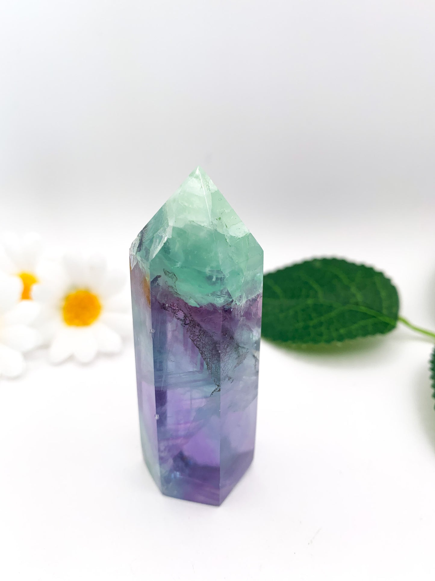 Dendritic Rainbow Fluorite Tower (Collector's Piece) - Crystal Love Treasures