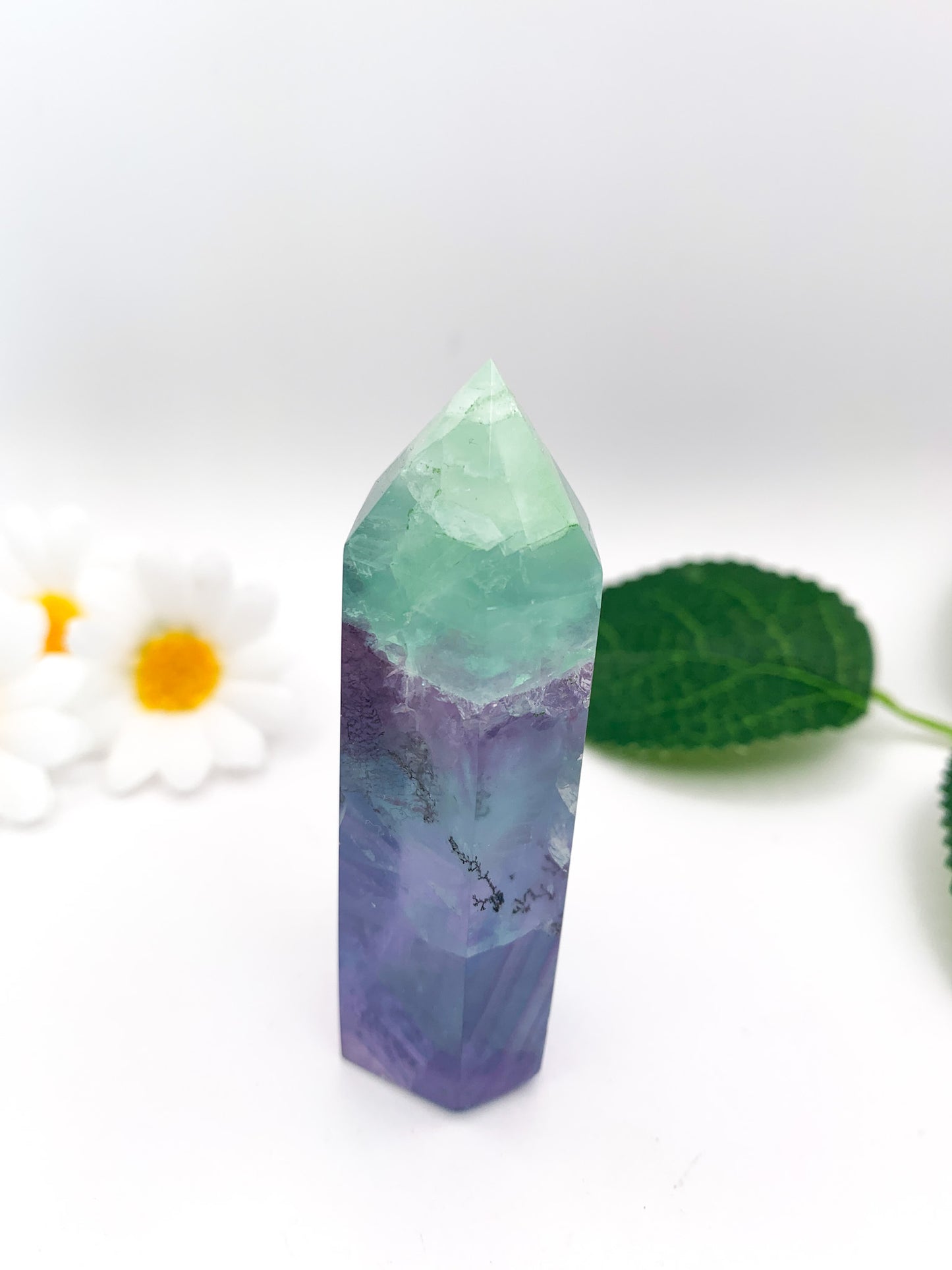 Dendritic Rainbow Fluorite Tower (Collector's Piece) - Crystal Love Treasures