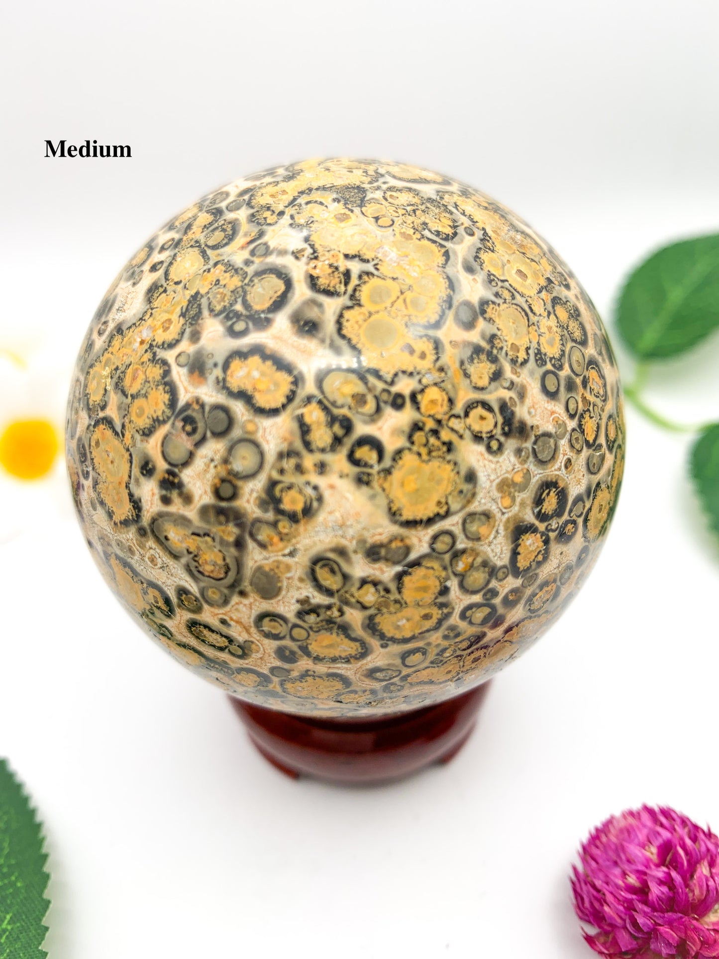 Leopardskin Jasper Sphere - Crystal Love Treasures