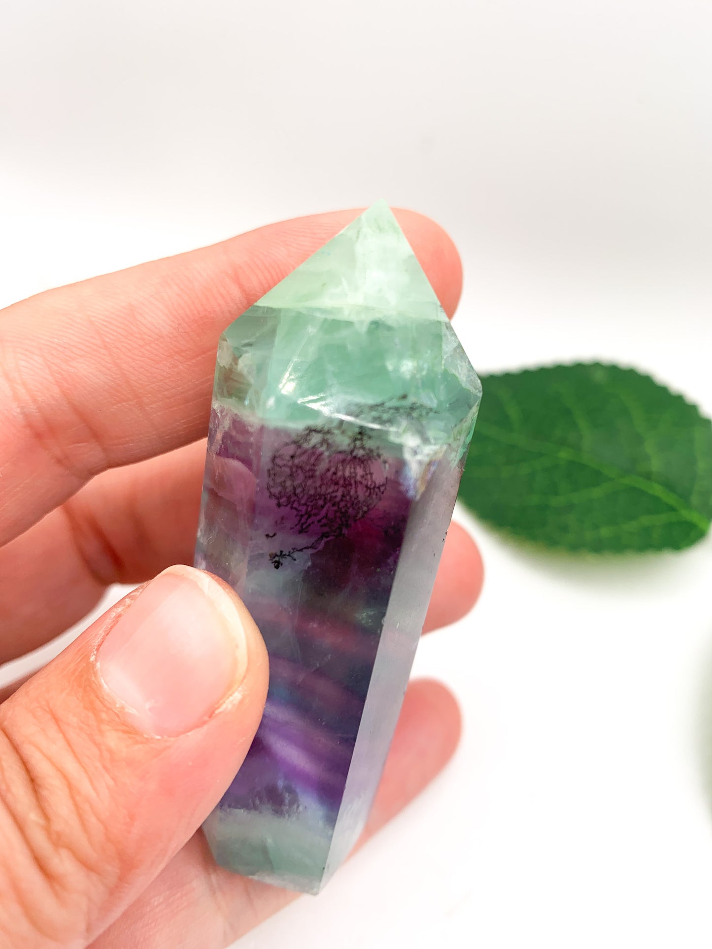 Dendritic Rainbow Fluorite Tower (Collector's Piece) - Crystal Love Treasures