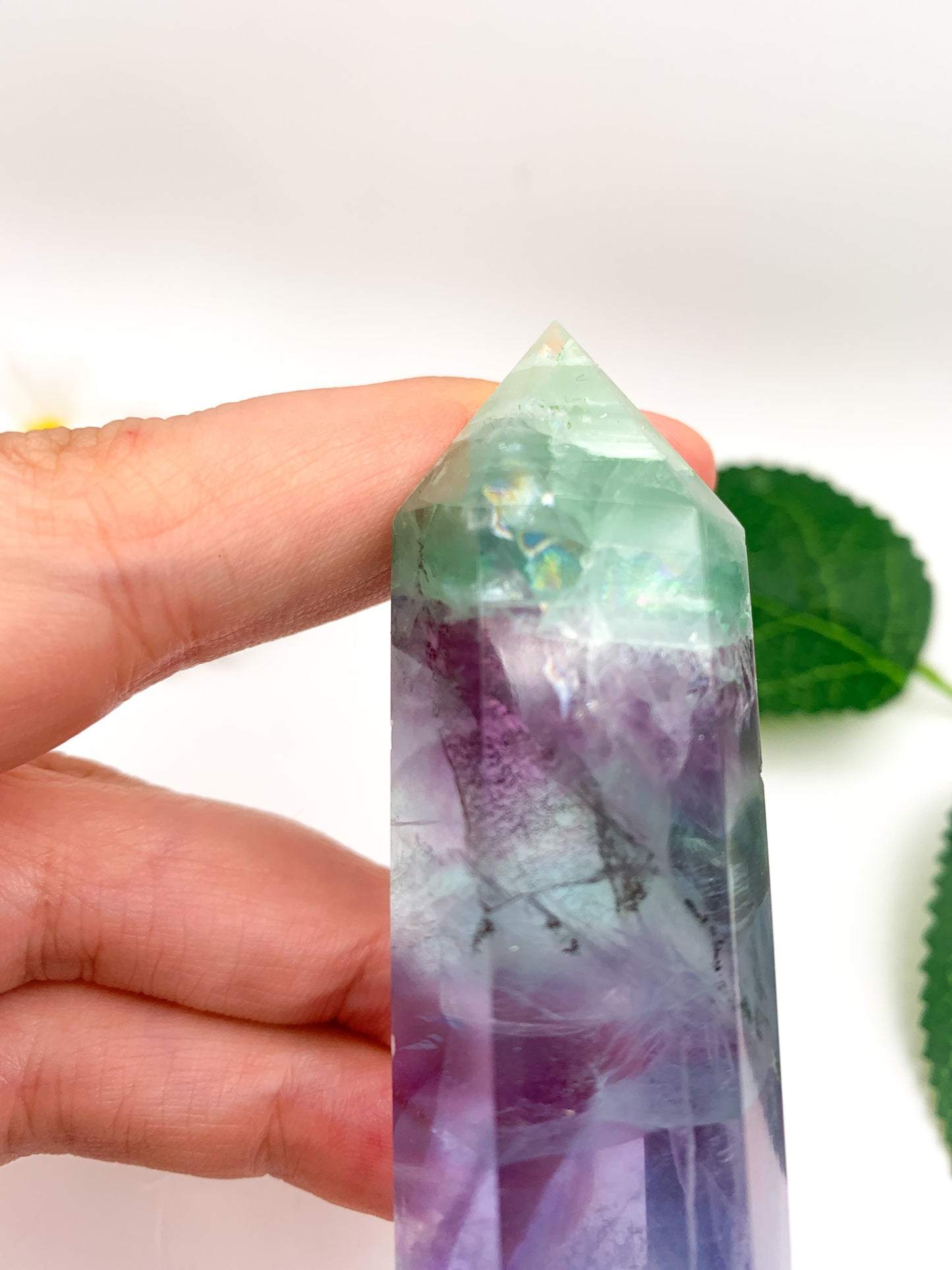 Dendritic Rainbow Fluorite Tower (Collector's Piece) - Crystal Love Treasures