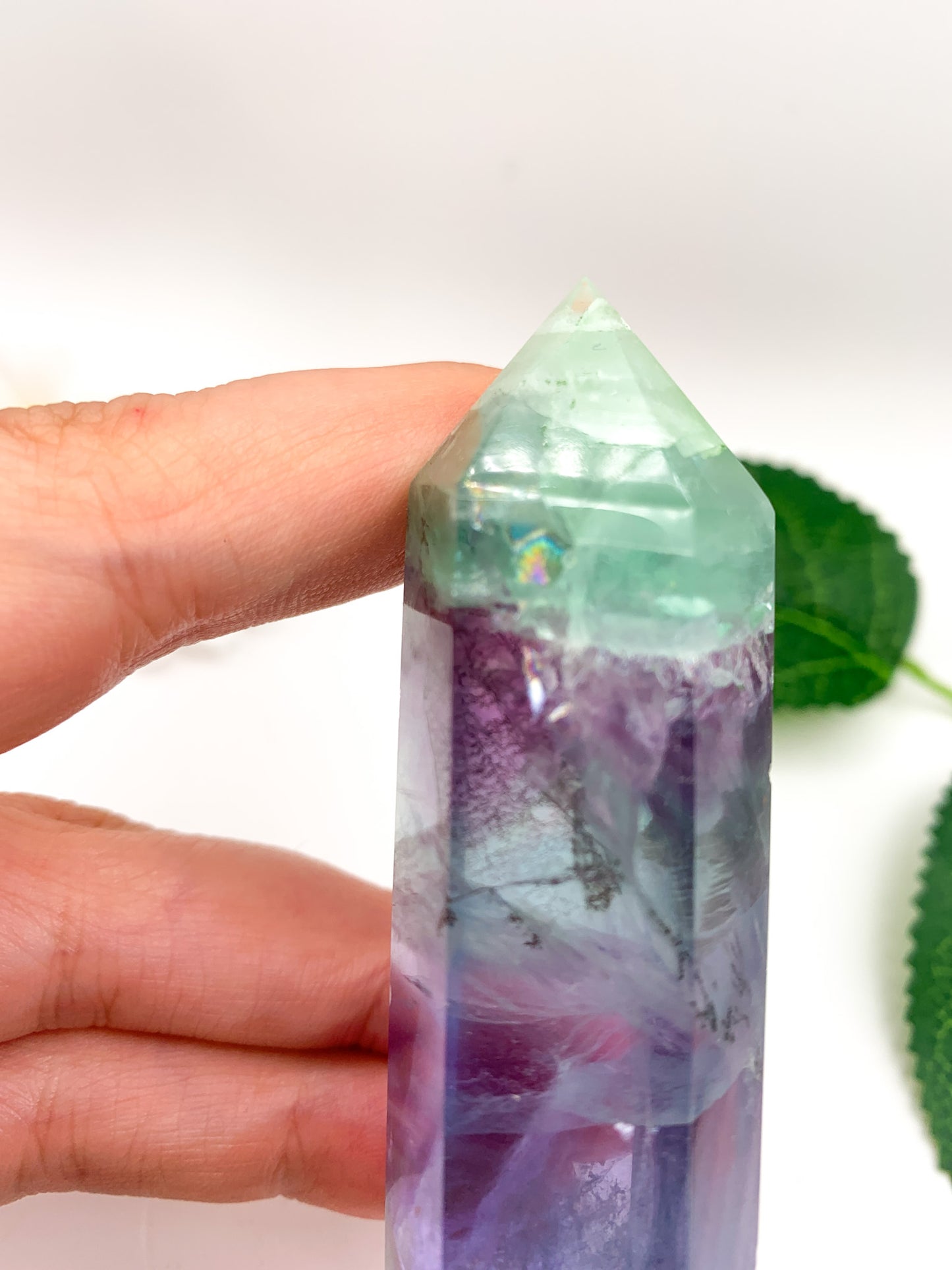 Dendritic Rainbow Fluorite Tower (Collector's Piece) - Crystal Love Treasures