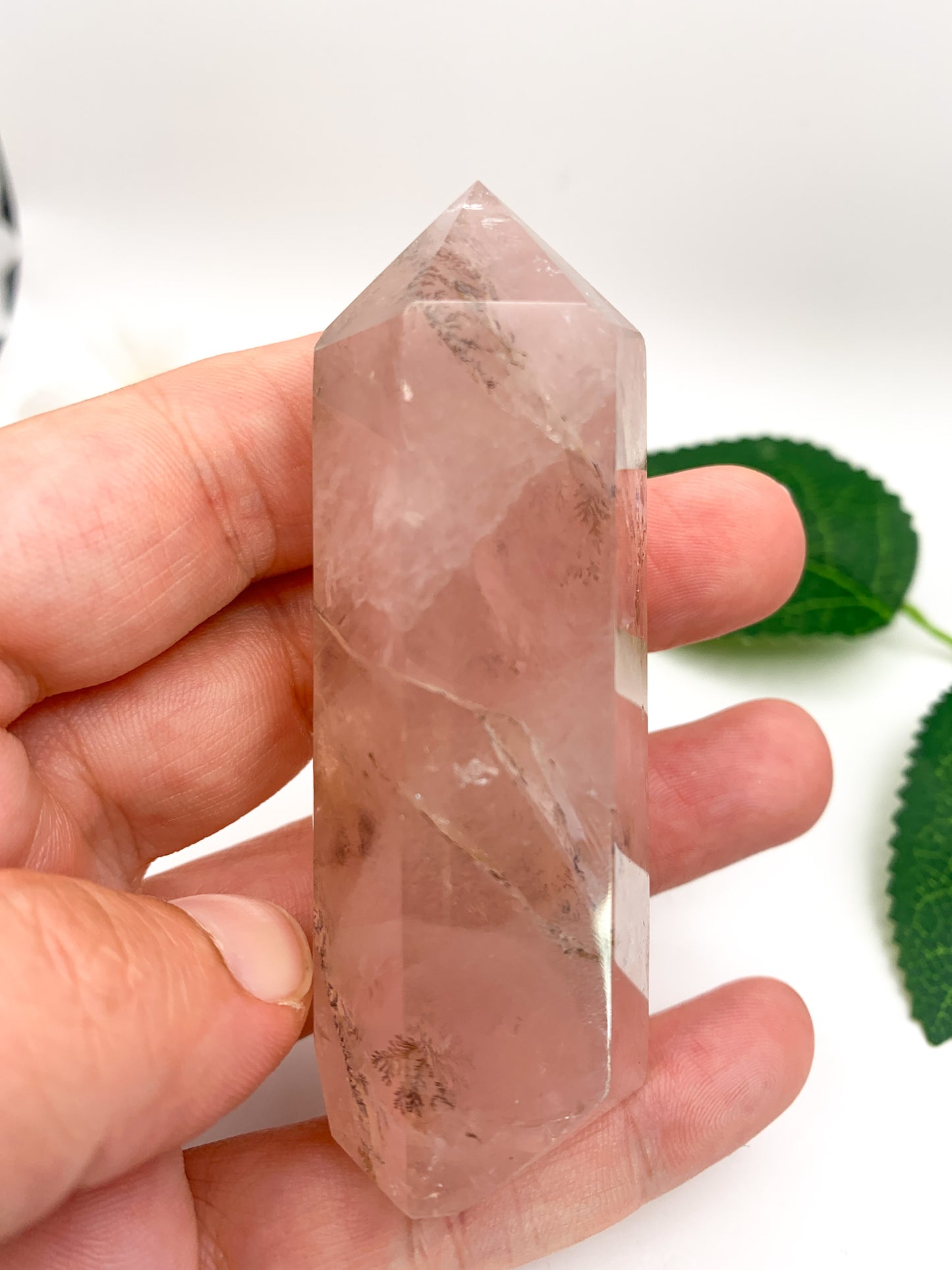 Dendritic Rose Quartz Tower (Collector's Piece) - Crystal Love Treasures