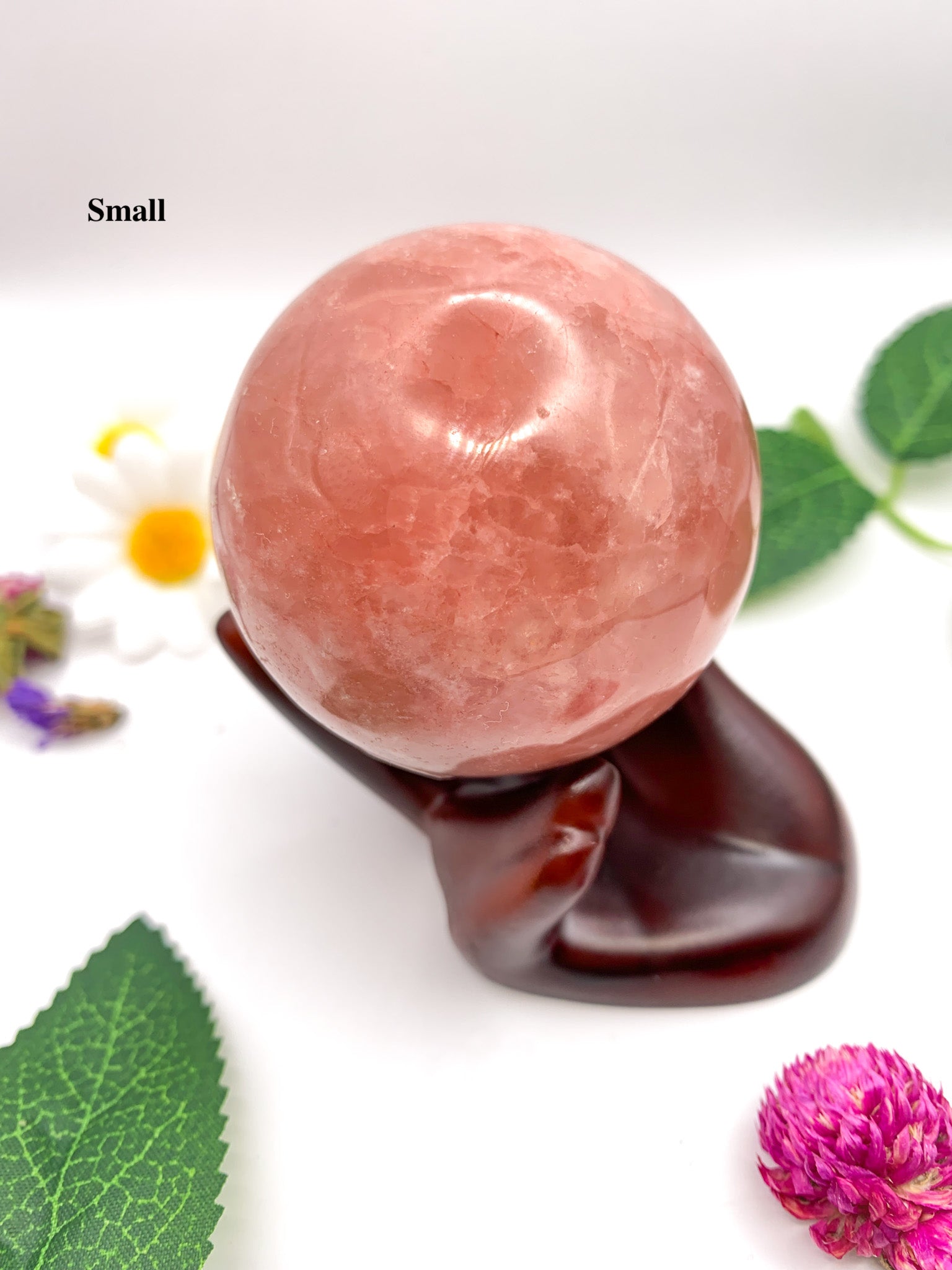 rose calcite sphere