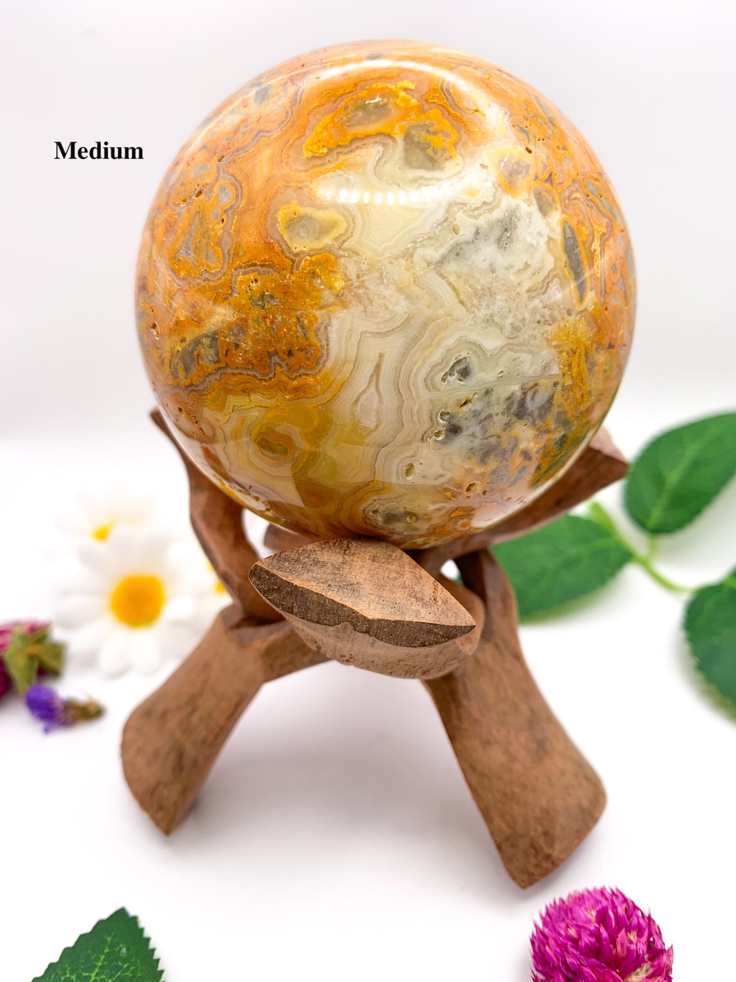 crazy lace agate sphere