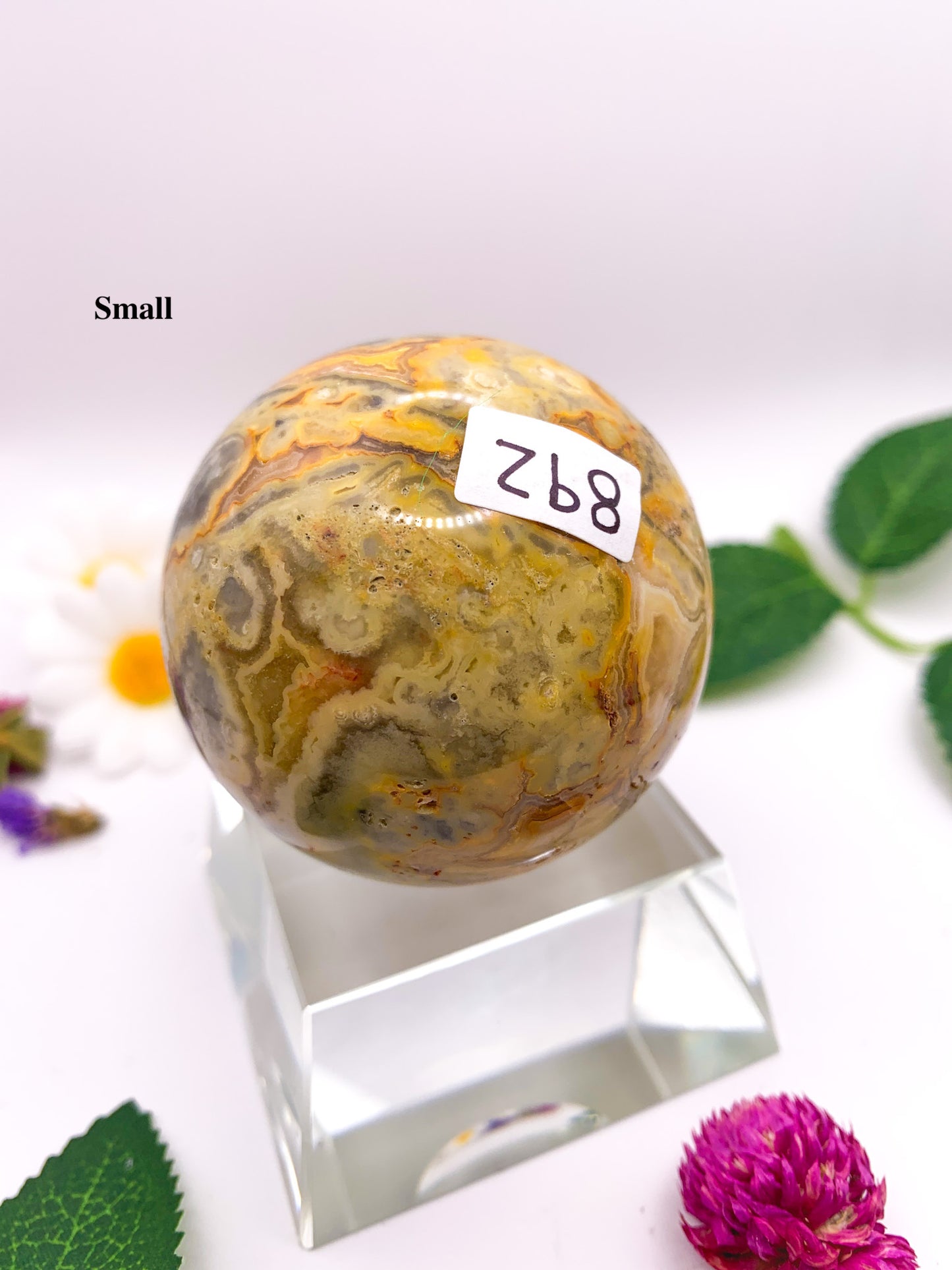 crazy lace agate sphere