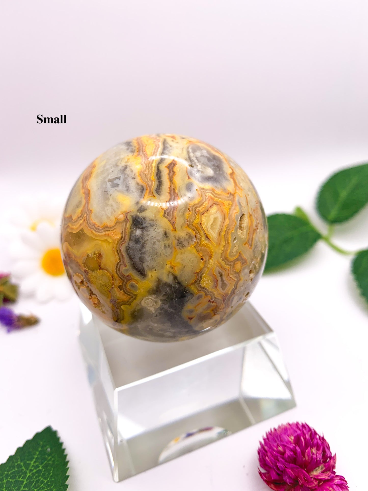 crazy lace agate sphere