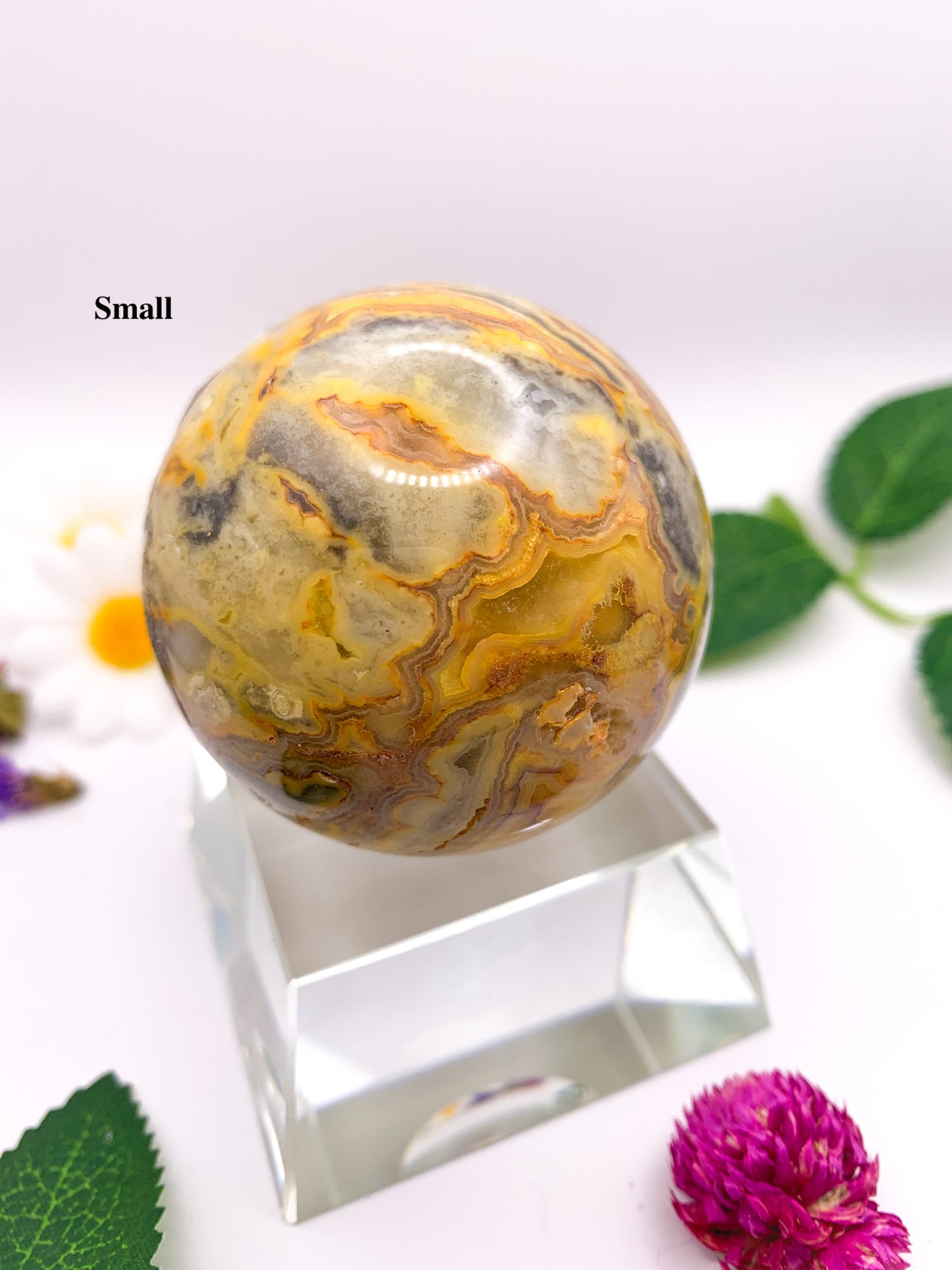 crazy lace agate sphere