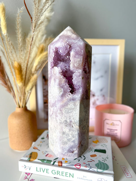 XL Pink Amethyst Tower