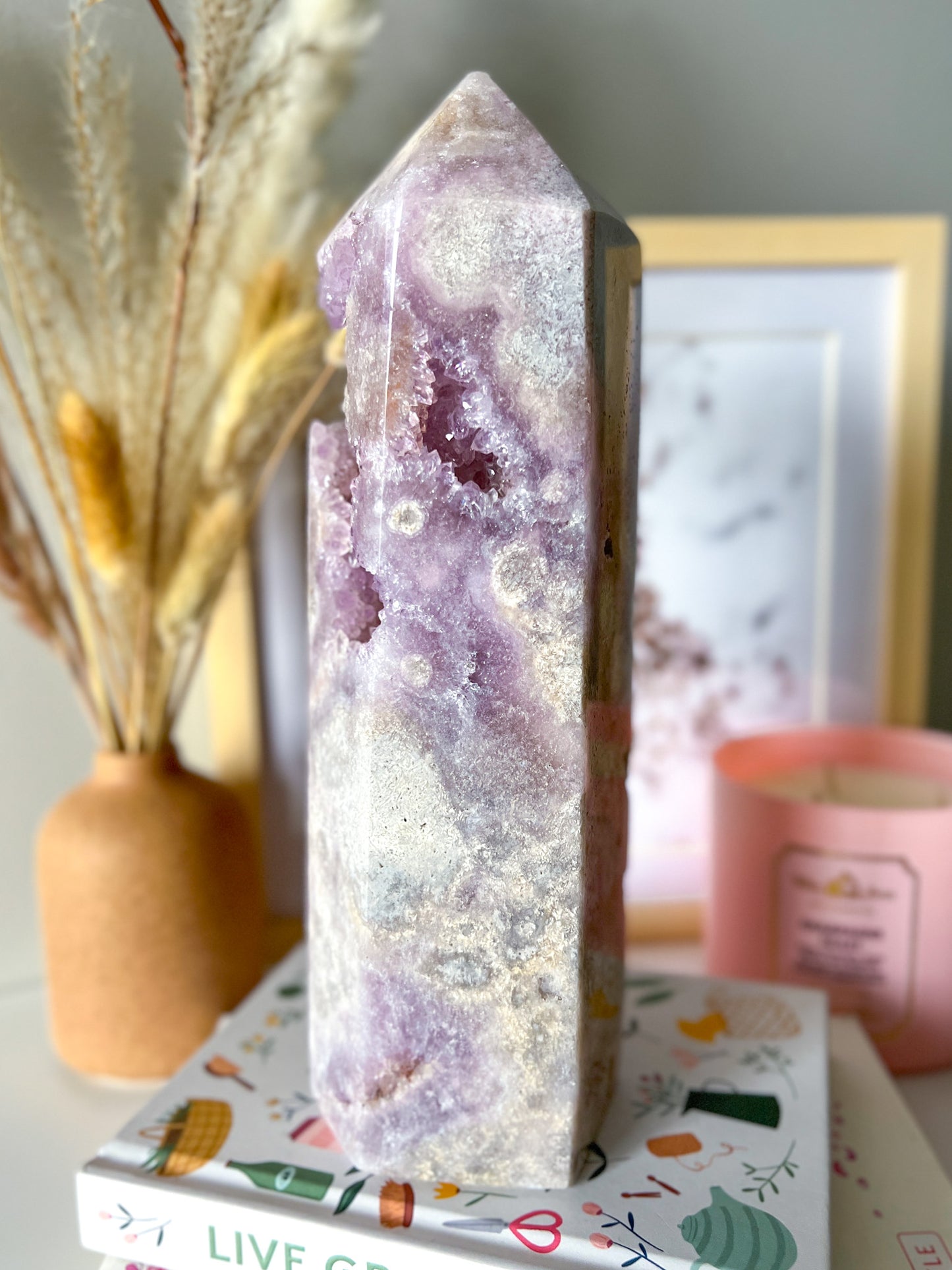 XL Pink Amethyst Tower