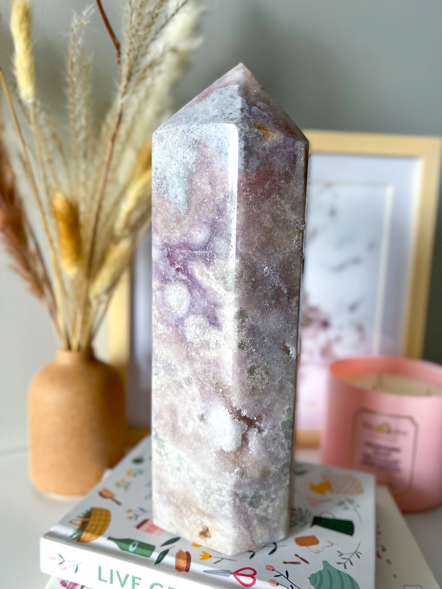 XL Pink Amethyst Tower