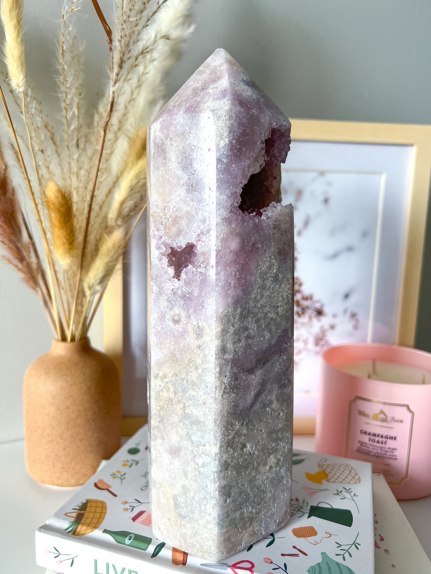 XL Pink Amethyst Tower