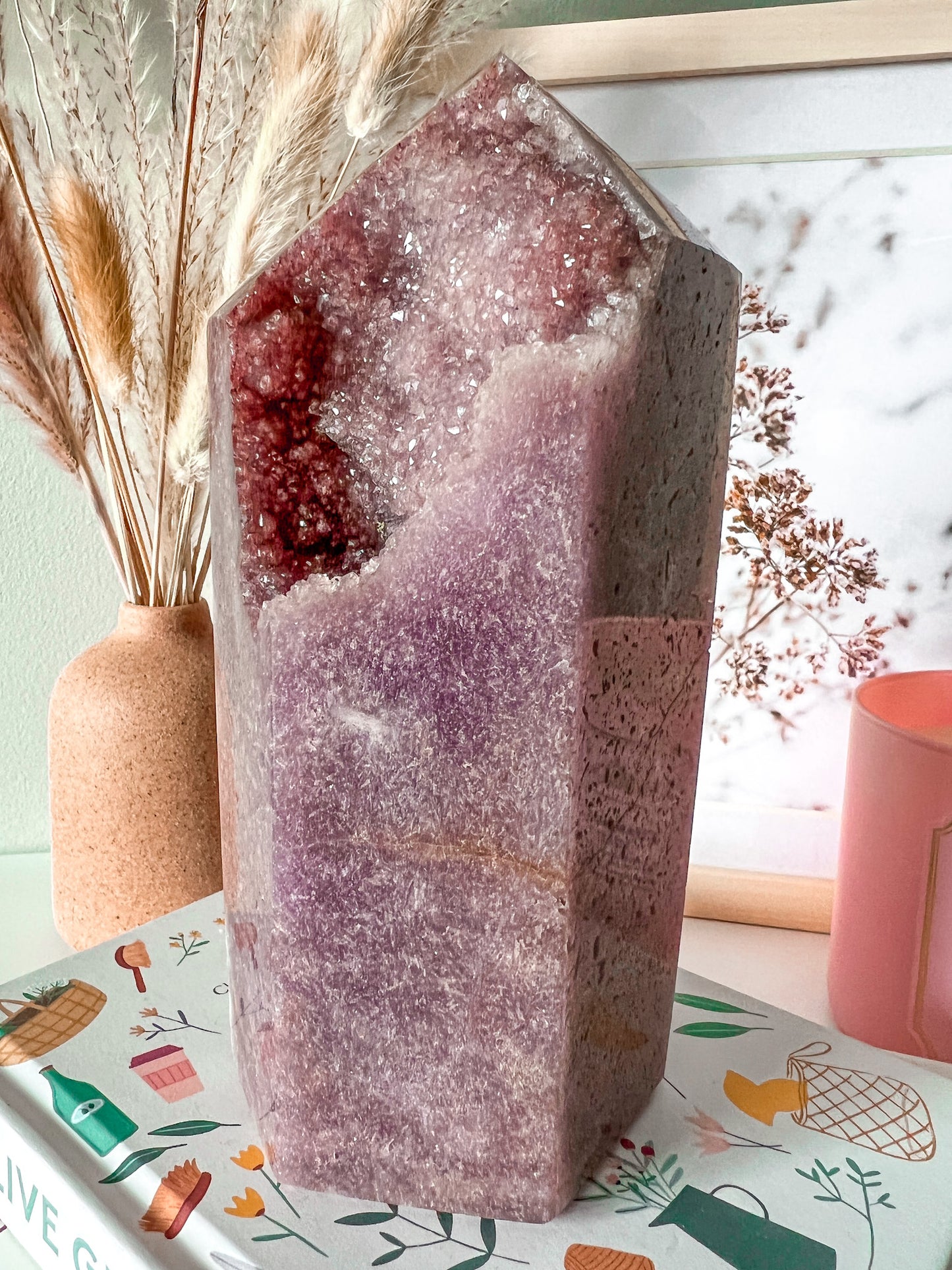 XL Pink Amethyst Tower