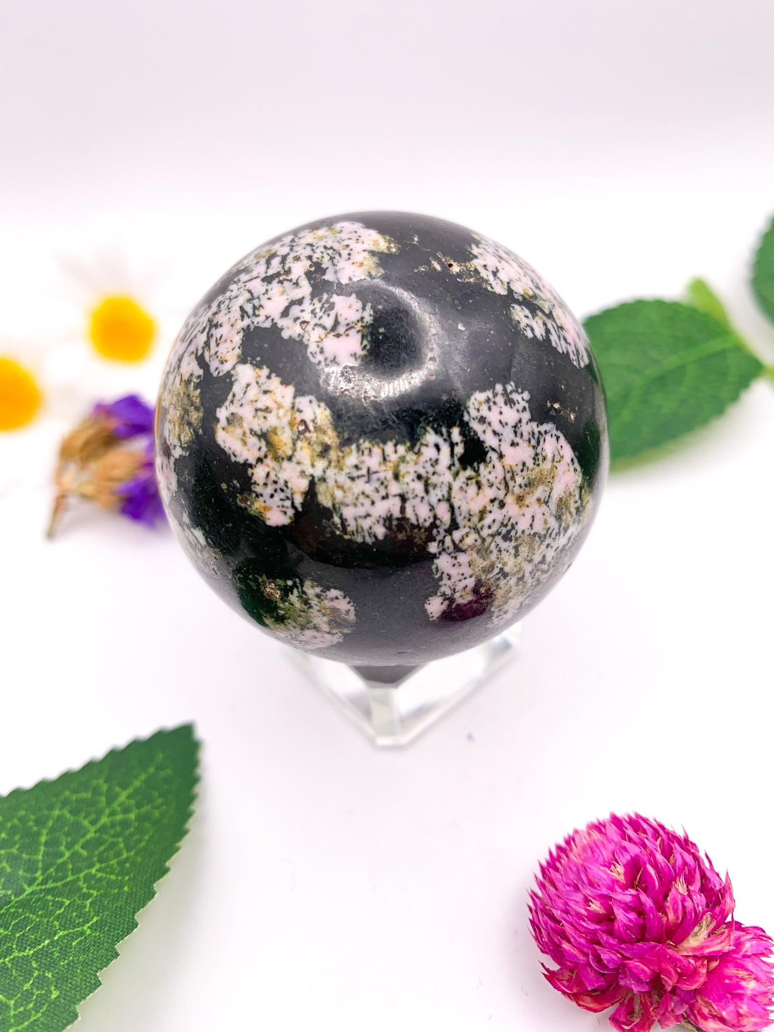 Flower Jasper Sphere - Crystal Love Treasures