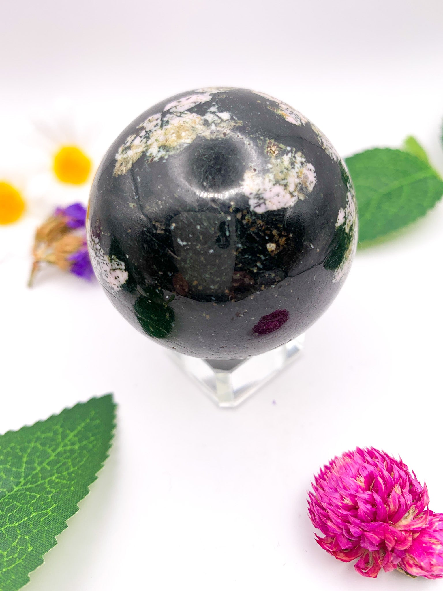 Flower Jasper Sphere - Crystal Love Treasures