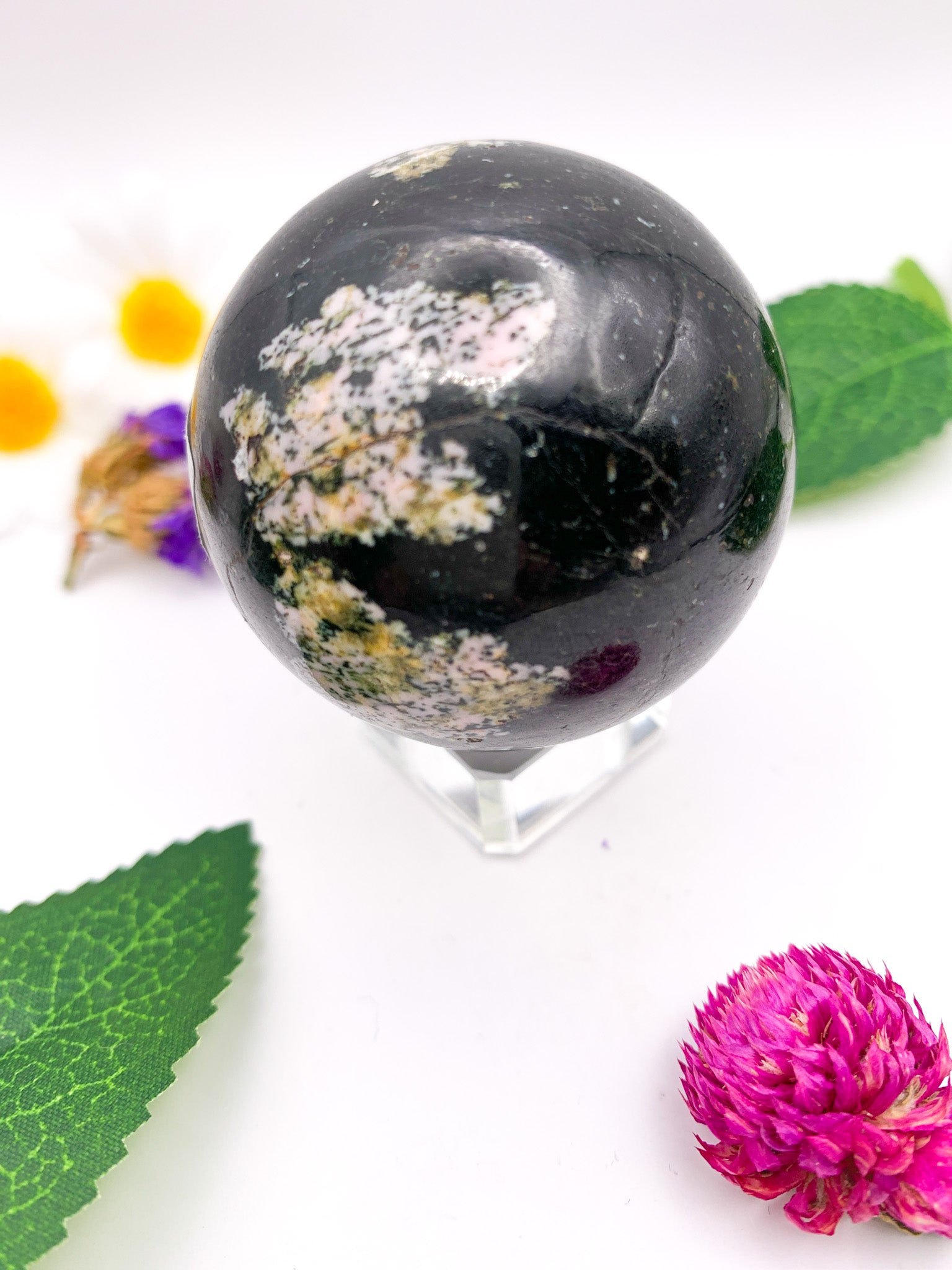 Flower Jasper Sphere - Crystal Love Treasures