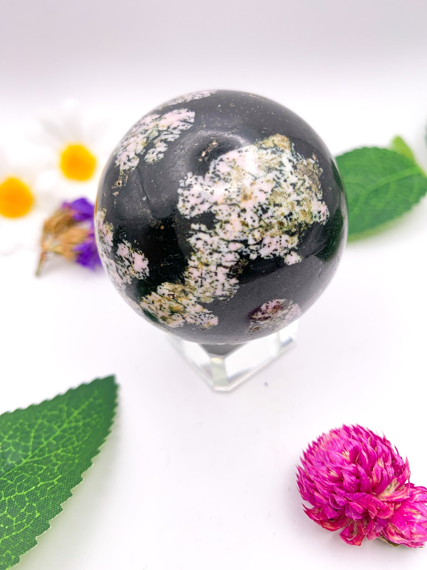 Flower Jasper Sphere - Crystal Love Treasures