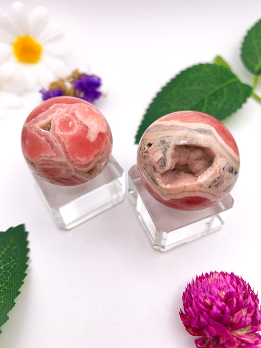 Rhodochrosite Sphere (High Quality) - Crystal Love Treasures