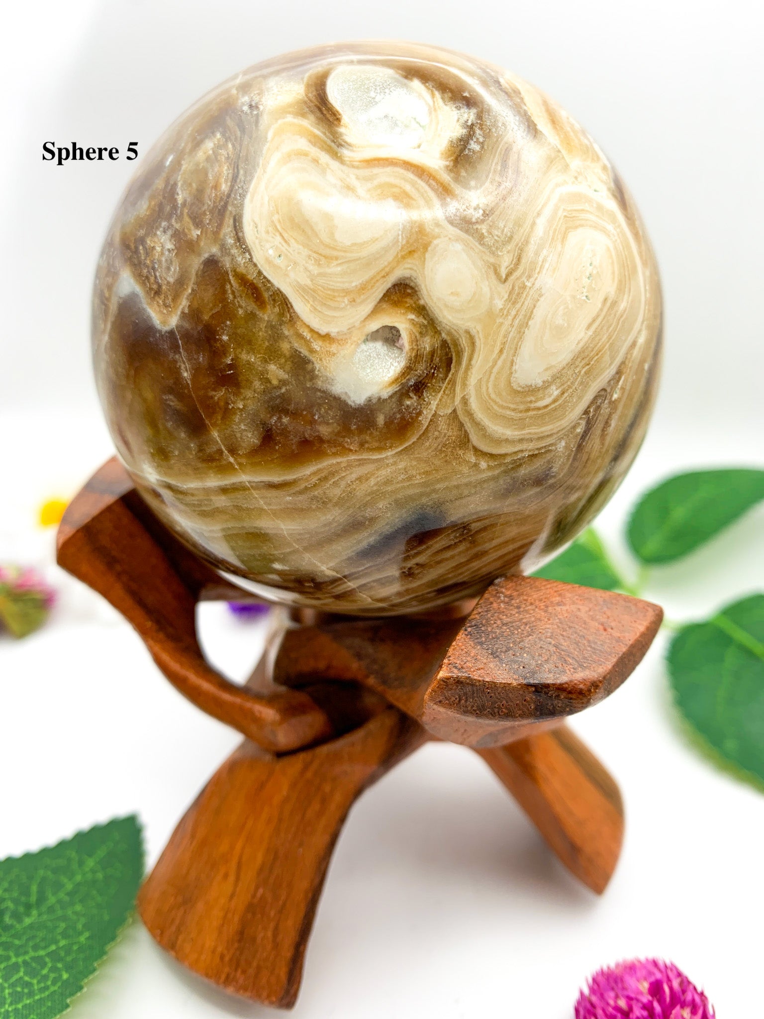 chocolate calcite sphere