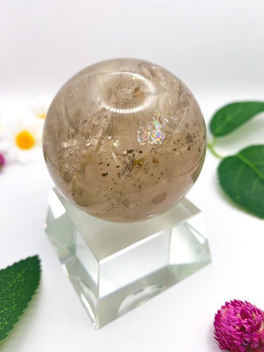 Garden quartz sphere 