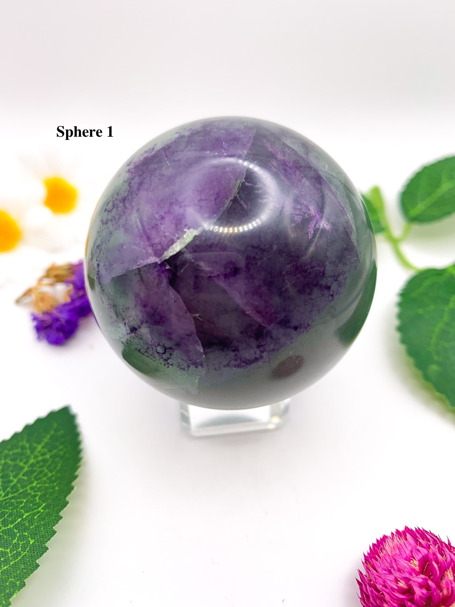 rainbow fluorite sphere