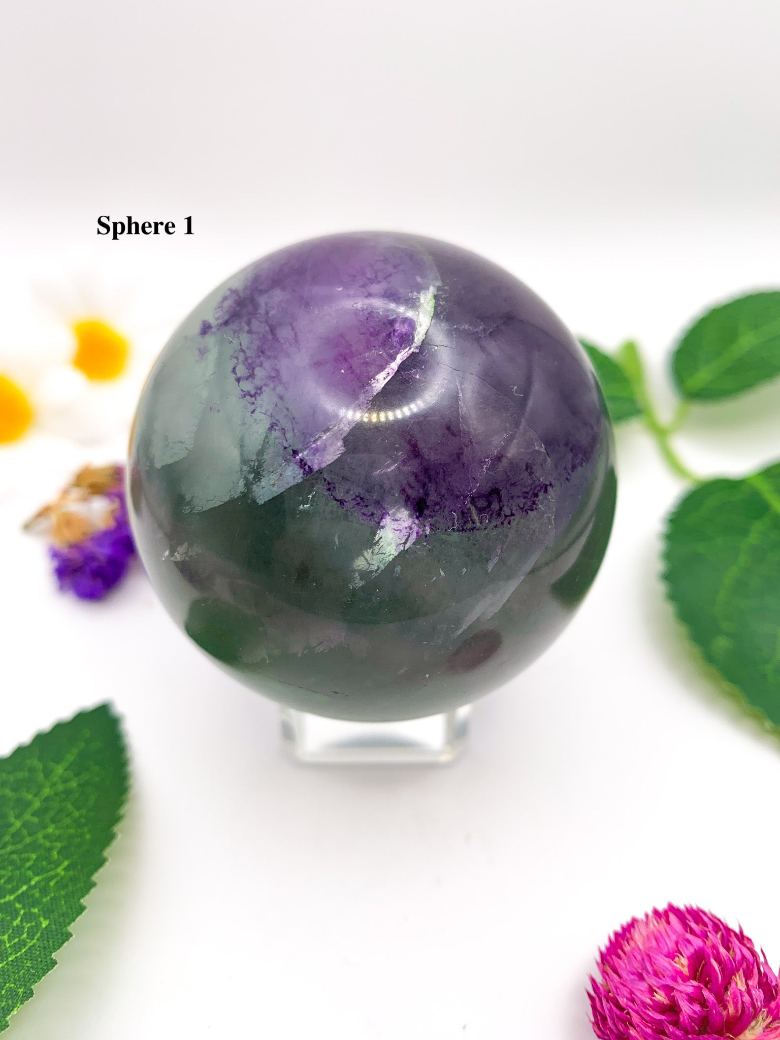 rainbow fluorite sphere