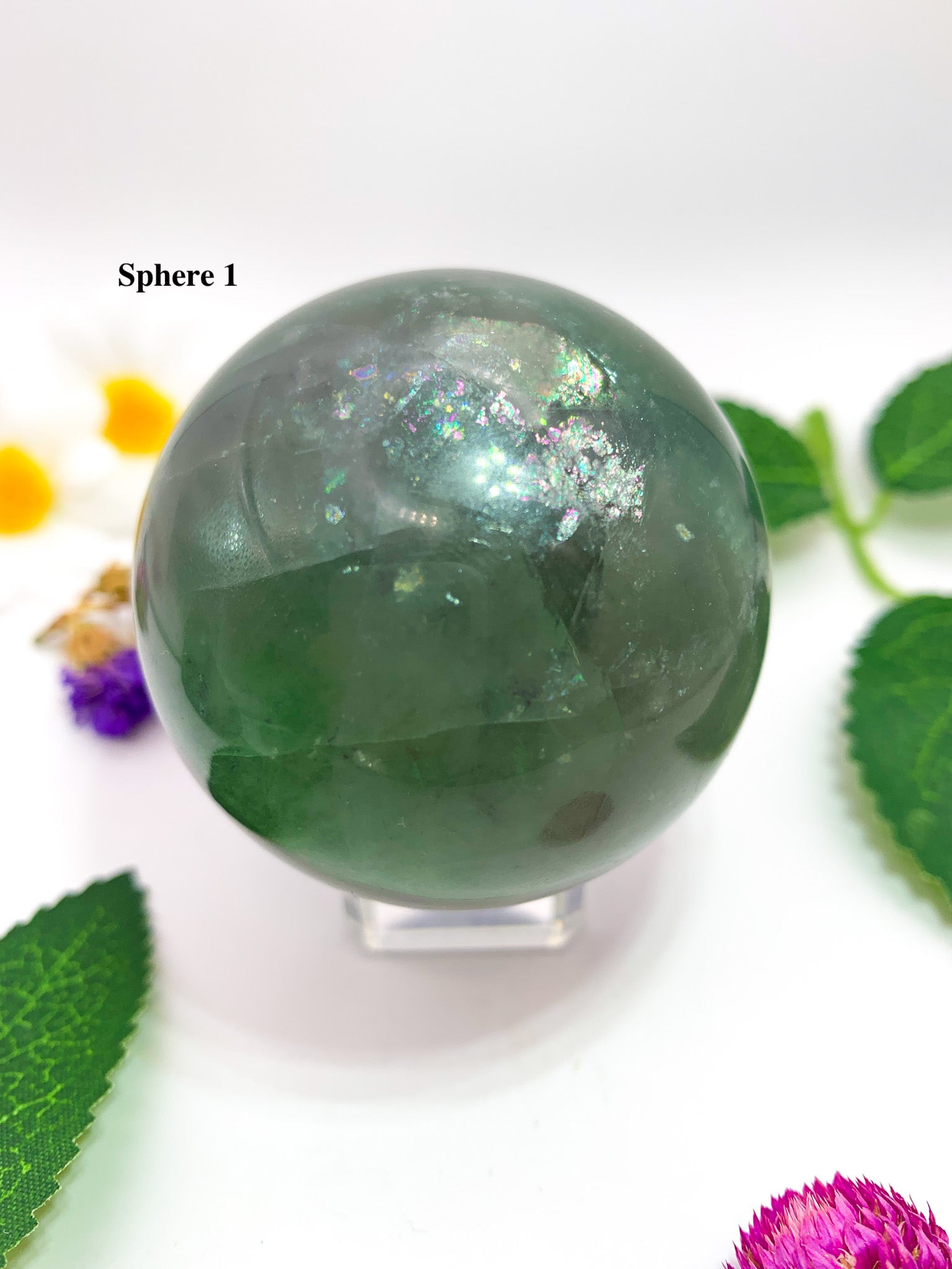 rainbow fluorite sphere